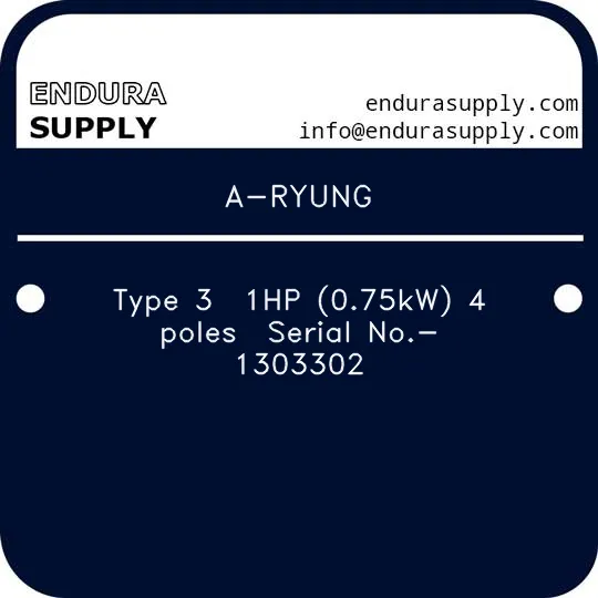 a-ryung-type-3-1hp-075kw-4-poles-serial-no-1303302