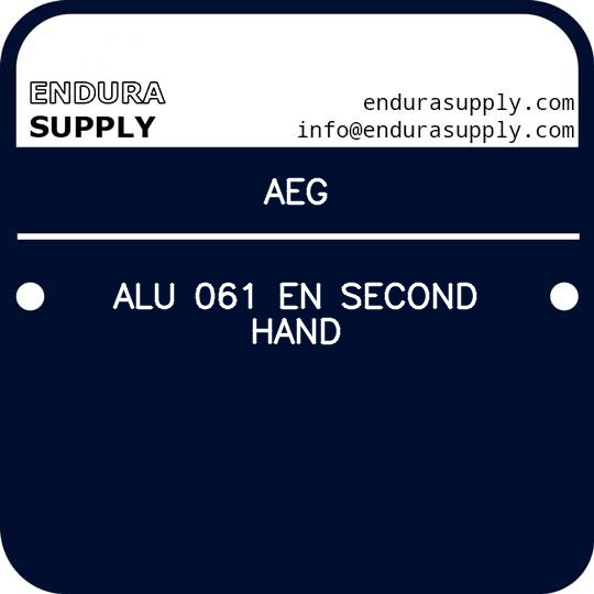 aeg-alu-061-en-second-hand