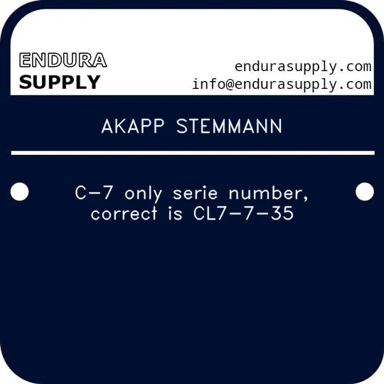 akapp-stemmann-c-7-only-serie-number-correct-is-cl7-7-35