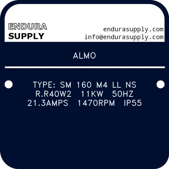 almo-type-sm-160-m4-ll-ns-rr40w2-11kw-50hz-213amps-1470rpm-ip55