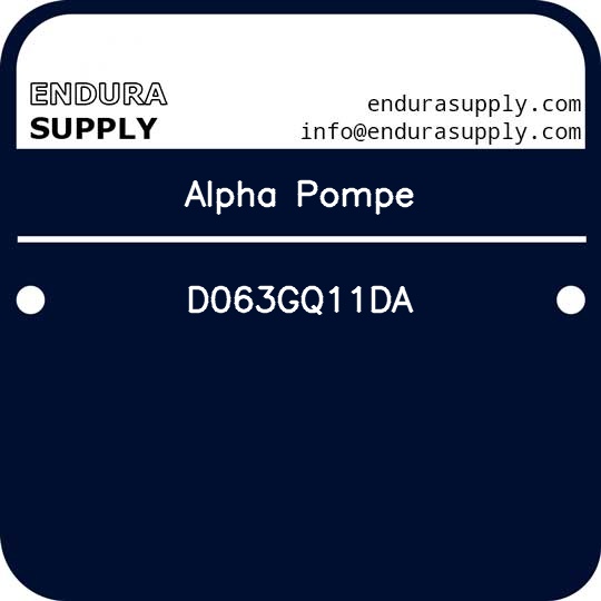 alpha-pompe-d063gq11da