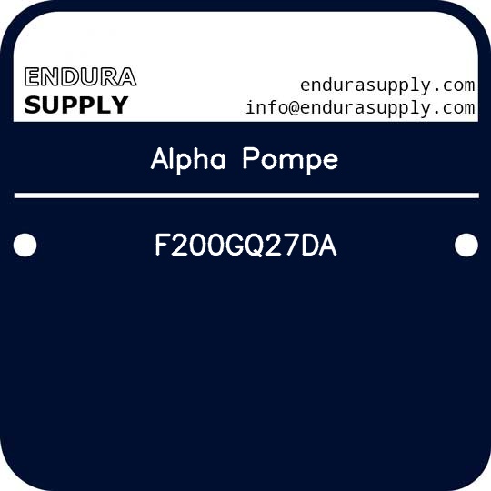 alpha-pompe-f200gq27da