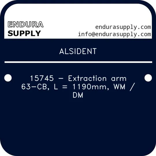 alsident-15745-extraction-arm-63-cb-l-1190mm-wm-dm
