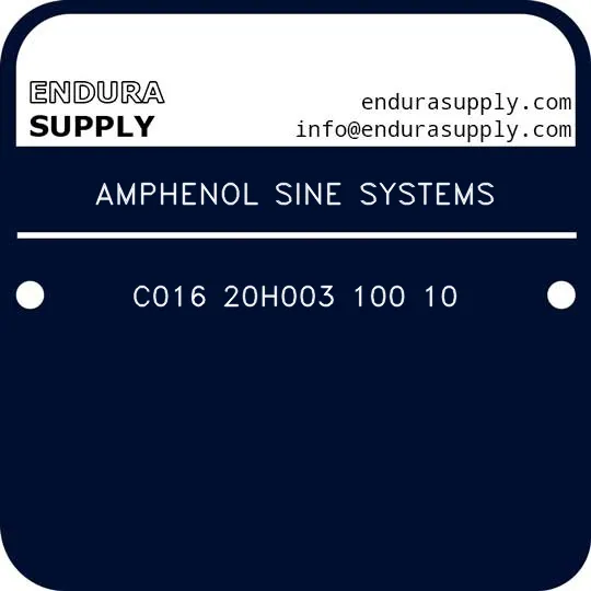 amphenol-sine-systems-c016-20h003-100-10