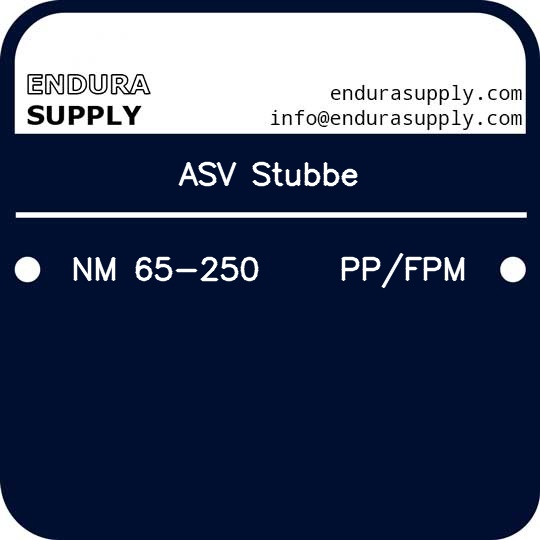 asv-stubbe-nm-65-250-ppfpm