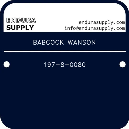 babcock-wanson-197-8-0080