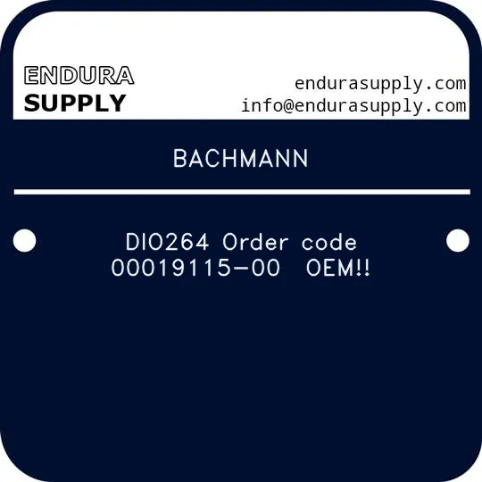 bachmann-dio264-order-code-00019115-00-oem