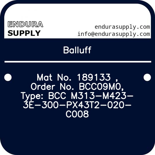 balluff-mat-no-189133-order-no-bcc09m0-type-bcc-m313-m423-3e-300-px43t2-020-c008