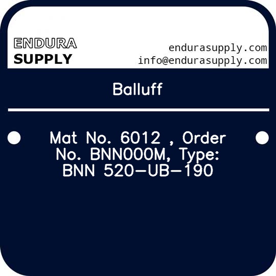 balluff-mat-no-6012-order-no-bnn000m-type-bnn-520-ub-190