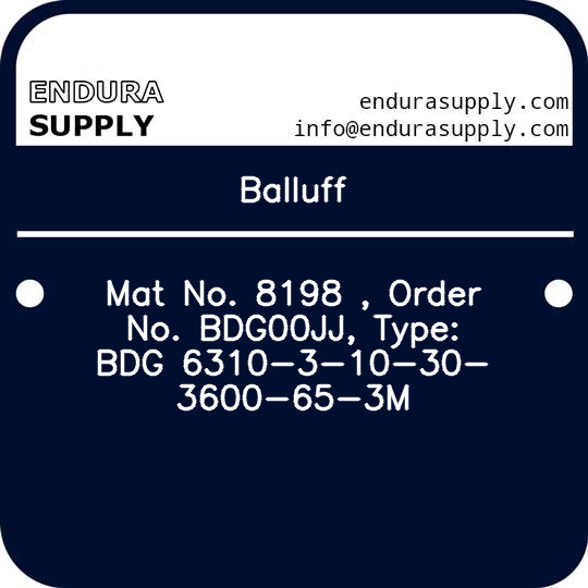 balluff-mat-no-8198-order-no-bdg00jj-type-bdg-6310-3-10-30-3600-65-3m
