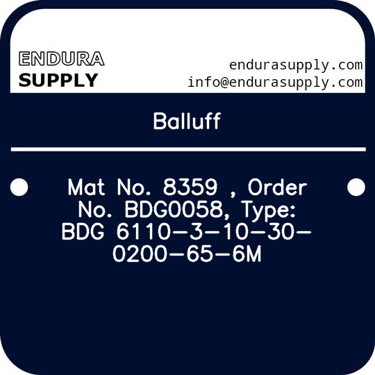 balluff-mat-no-8359-order-no-bdg0058-type-bdg-6110-3-10-30-0200-65-6m