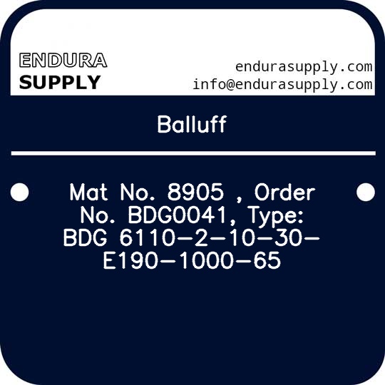 balluff-mat-no-8905-order-no-bdg0041-type-bdg-6110-2-10-30-e190-1000-65