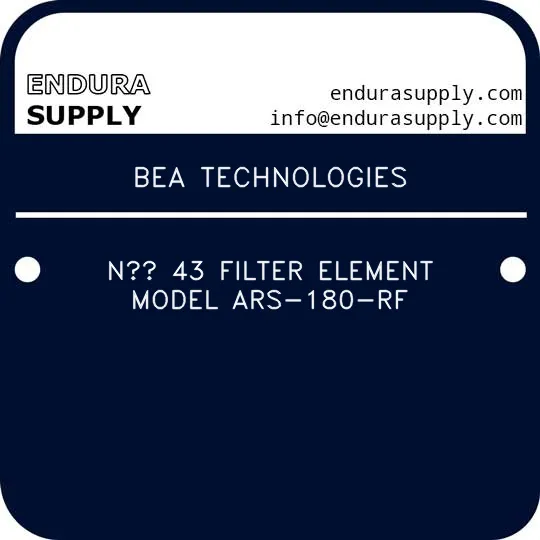 bea-technologies-n-43-filter-element-model-ars-180-rf