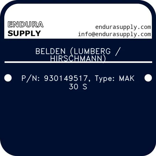 belden-lumberg-hirschmann-pn-930149517-type-mak-30-s