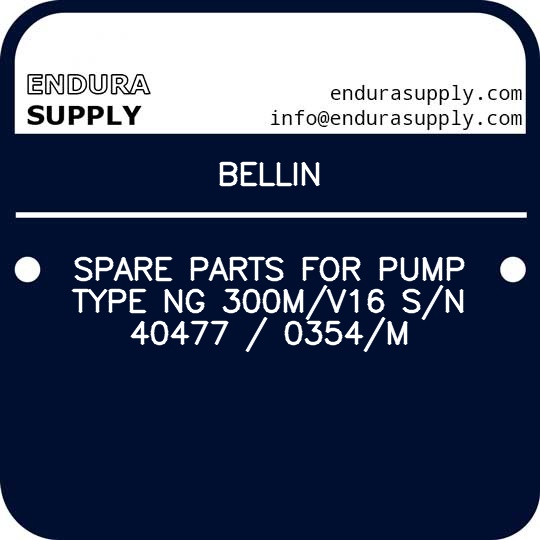 bellin-spare-parts-for-pump-type-ng-300mv16-sn-40477-0354m