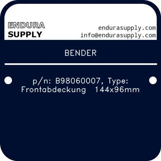 bender-pn-b98060007-type-frontabdeckung-144x96mm