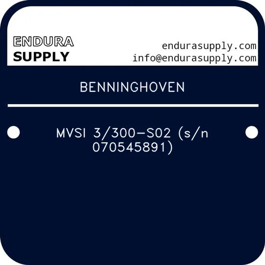 benninghoven-mvsi-3300-s02-sn-070545891