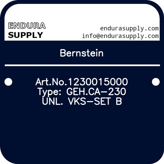 bernstein-artno1230015000-type-gehca-230-unl-vks-set-b
