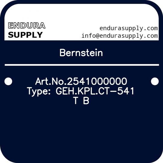 bernstein-artno2541000000-type-gehkplct-541-t-b