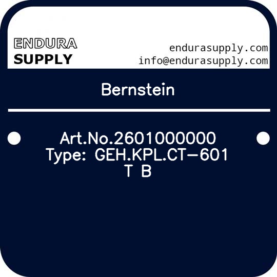 bernstein-artno2601000000-type-gehkplct-601-t-b