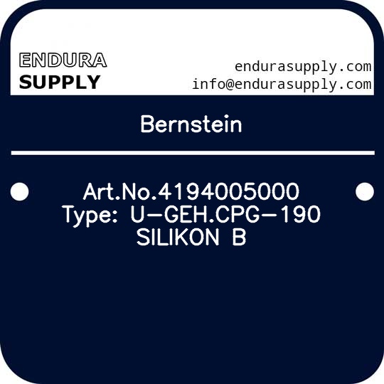 bernstein-artno4194005000-type-u-gehcpg-190-silikon-b