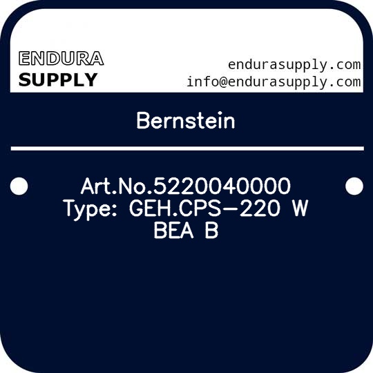 bernstein-artno5220040000-type-gehcps-220-w-bea-b