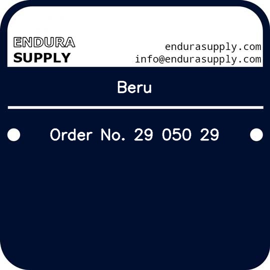 beru-order-no-29-050-29