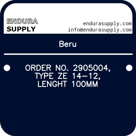beru-order-no-2905004-type-ze-14-12-lenght-100mm