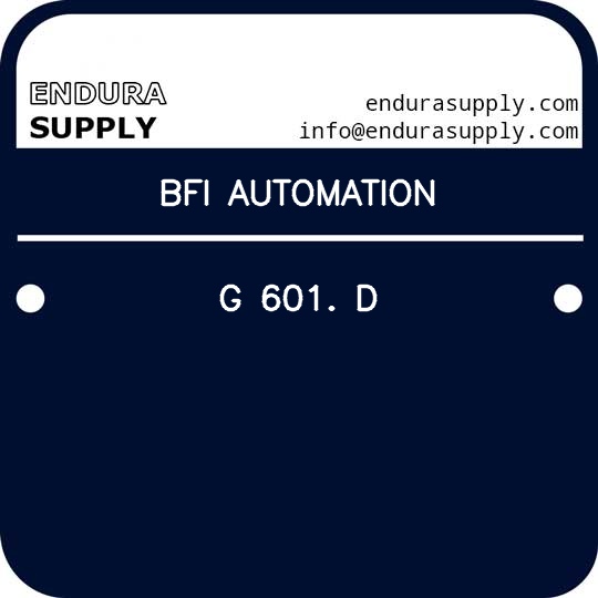 bfi-automation-g-601-d