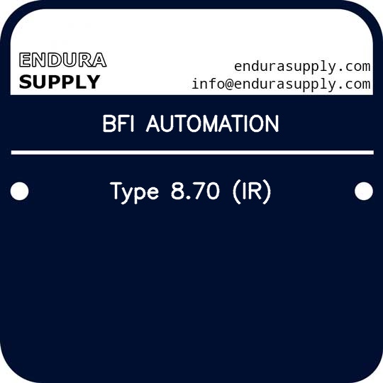 bfi-automation-type-870-ir