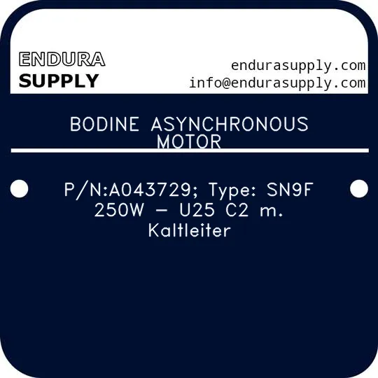 bodine-asynchronous-motor-pna043729-type-sn9f-250w-u25-c2-m-kaltleiter