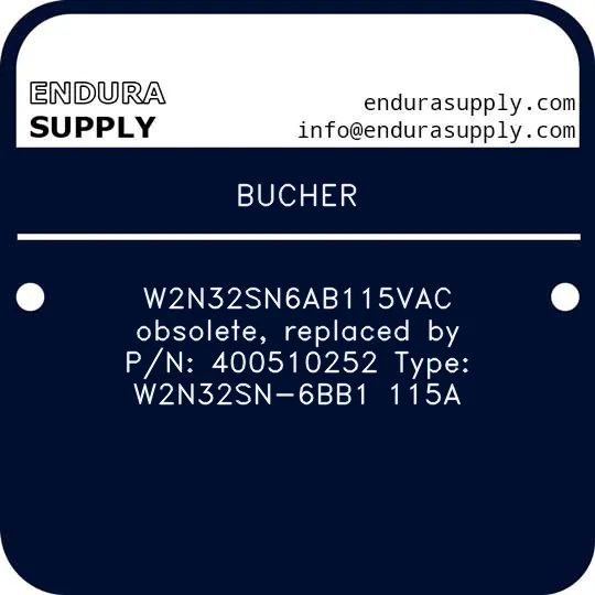 bucher-w2n32sn6ab115vac-obsolete-replaced-by-pn-400510252-type-w2n32sn-6bb1-115a