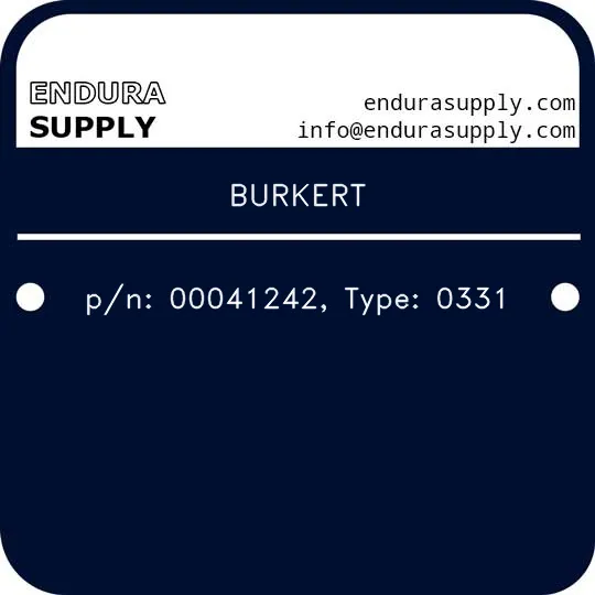 burkert-pn-00041242-type-0331