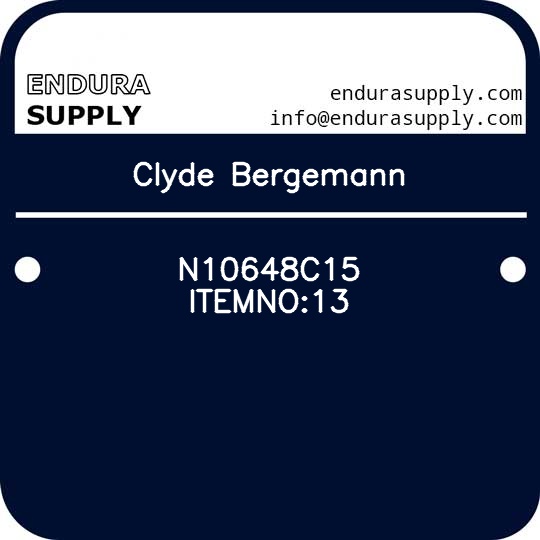 clyde-bergemann-n10648c15-itemno13
