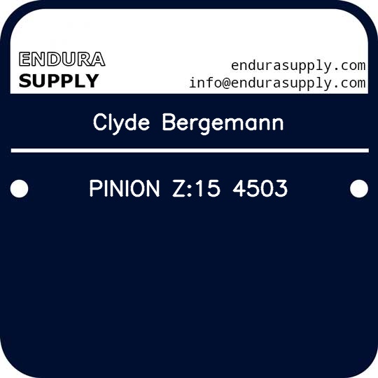 clyde-bergemann-pinion-z15-4503