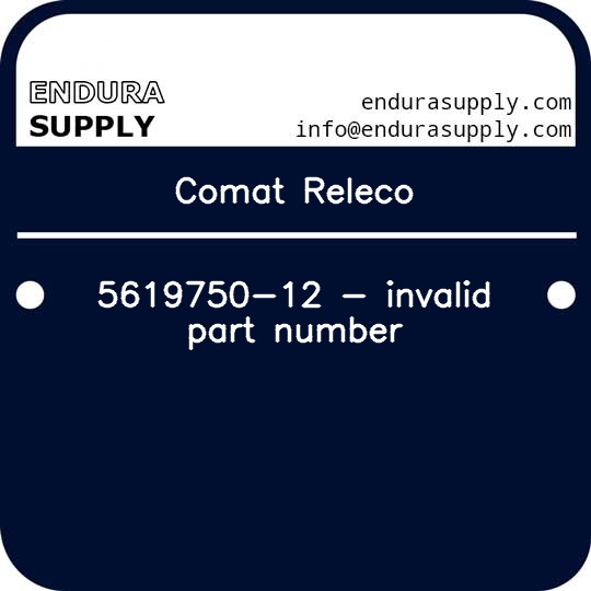 comat-releco-5619750-12-invalid-part-number