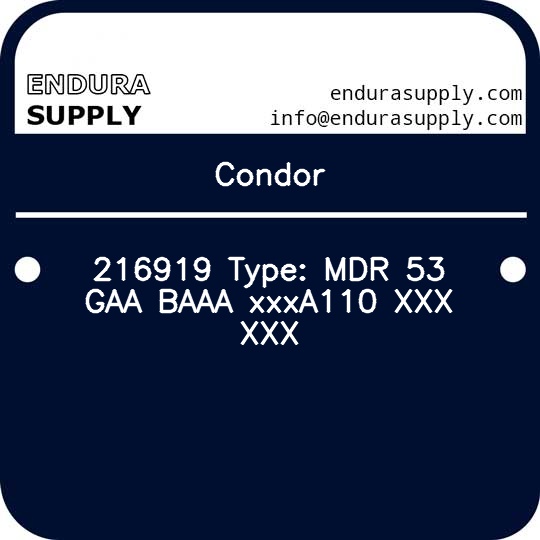 condor-216919-type-mdr-53-gaa-baaa-xxxa110-xxx-xxx