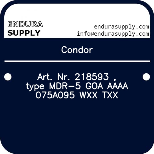 condor-art-nr-218593-type-mdr-5-goa-aaaa-075a095-wxx-txx