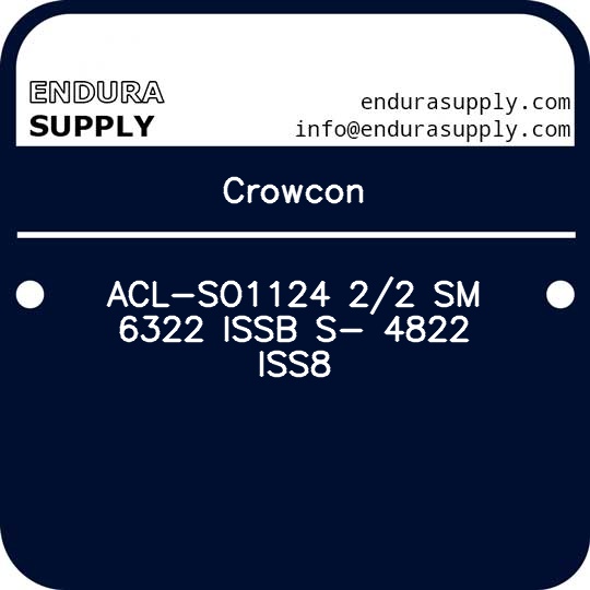 crowcon-acl-so1124-22-sm-6322-issb-s-4822-iss8
