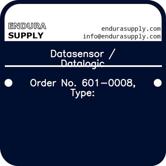 datasensor-datalogic-order-no-601-0008-type