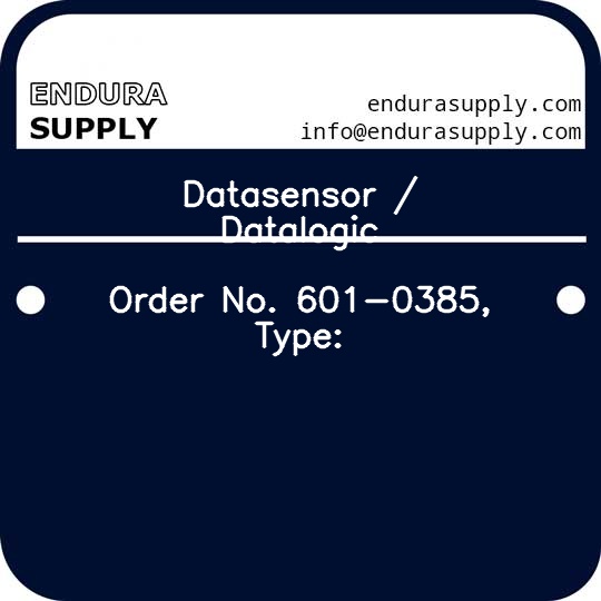 datasensor-datalogic-order-no-601-0385-type