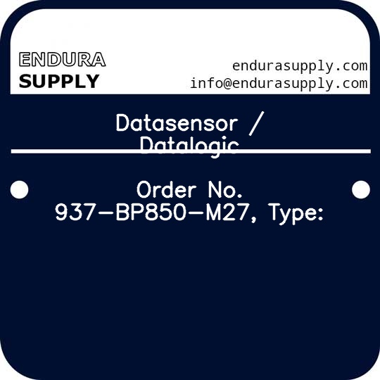 datasensor-datalogic-order-no-937-bp850-m27-type