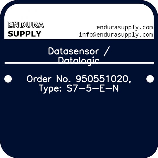 datasensor-datalogic-order-no-950551020-type-s7-5-e-n