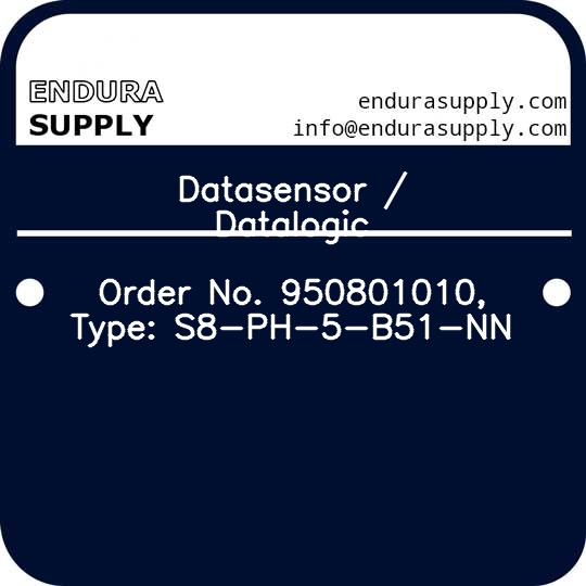 datasensor-datalogic-order-no-950801010-type-s8-ph-5-b51-nn