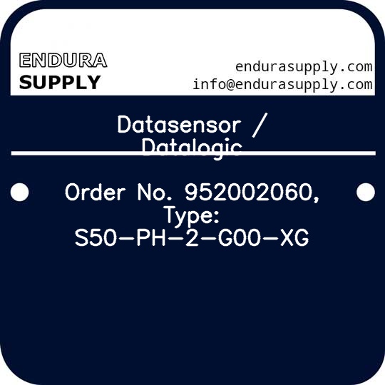 datasensor-datalogic-order-no-952002060-type-s50-ph-2-g00-xg