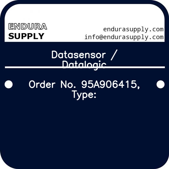 datasensor-datalogic-order-no-95a906415-type