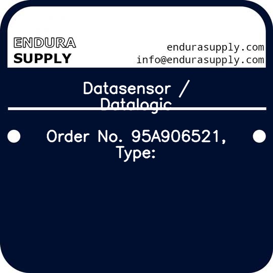 datasensor-datalogic-order-no-95a906521-type