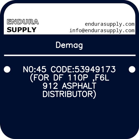 demag-n045-code53949173-for-df-110p-f6l-912-asphalt-distributor