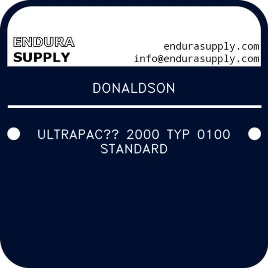 donaldson-ultrapac-2000-typ-0100-standard