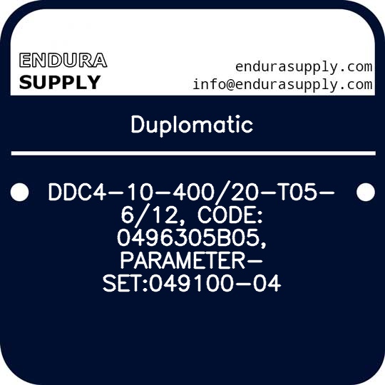 duplomatic-ddc4-10-40020-t05-612-code-0496305b05-parameter-set049100-04